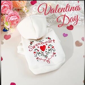 NWT- Adorable "Sweetheart" Dog Hoodie- Size: XL